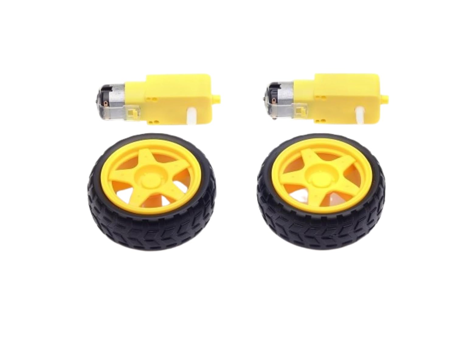 Combo of Dual Shaft Motor & Robot Wheel