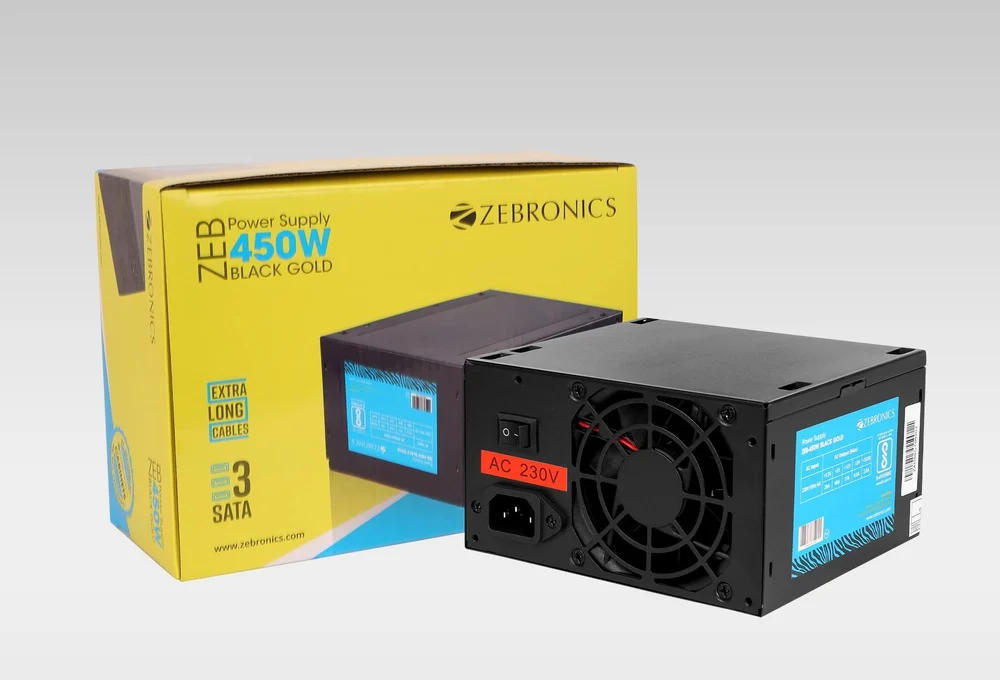 Zebronics 450W Black Gold Power Supply