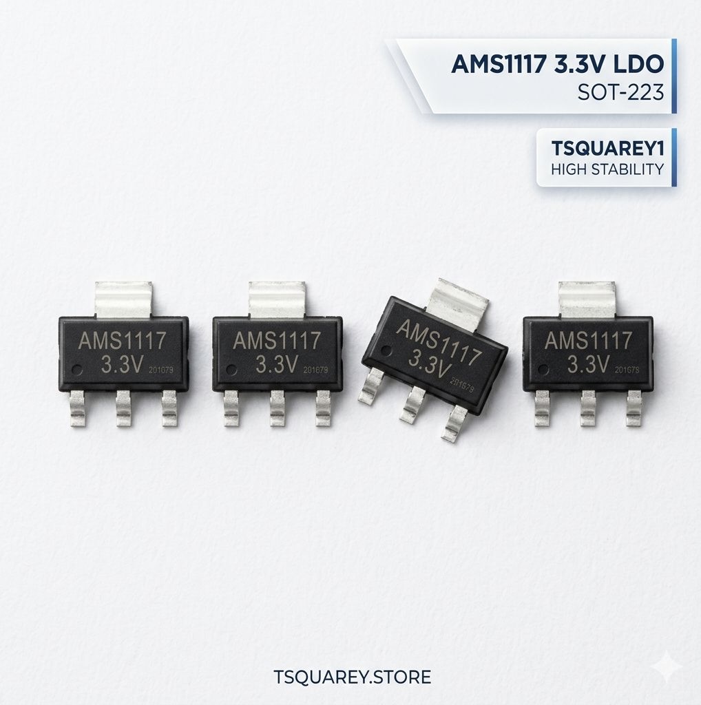 AMS1117 3.3V LDO Voltage Regulator IC - SOT-223 Low Dropout Linear Regulator | TSquareY1