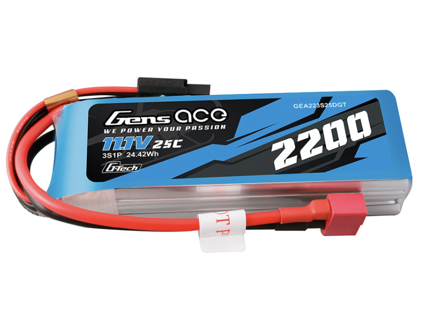 3S 2200mAh 25C LiPo Battery – 11.1V Rechargeable Battery for Drones, RC Aircraft & UAVs